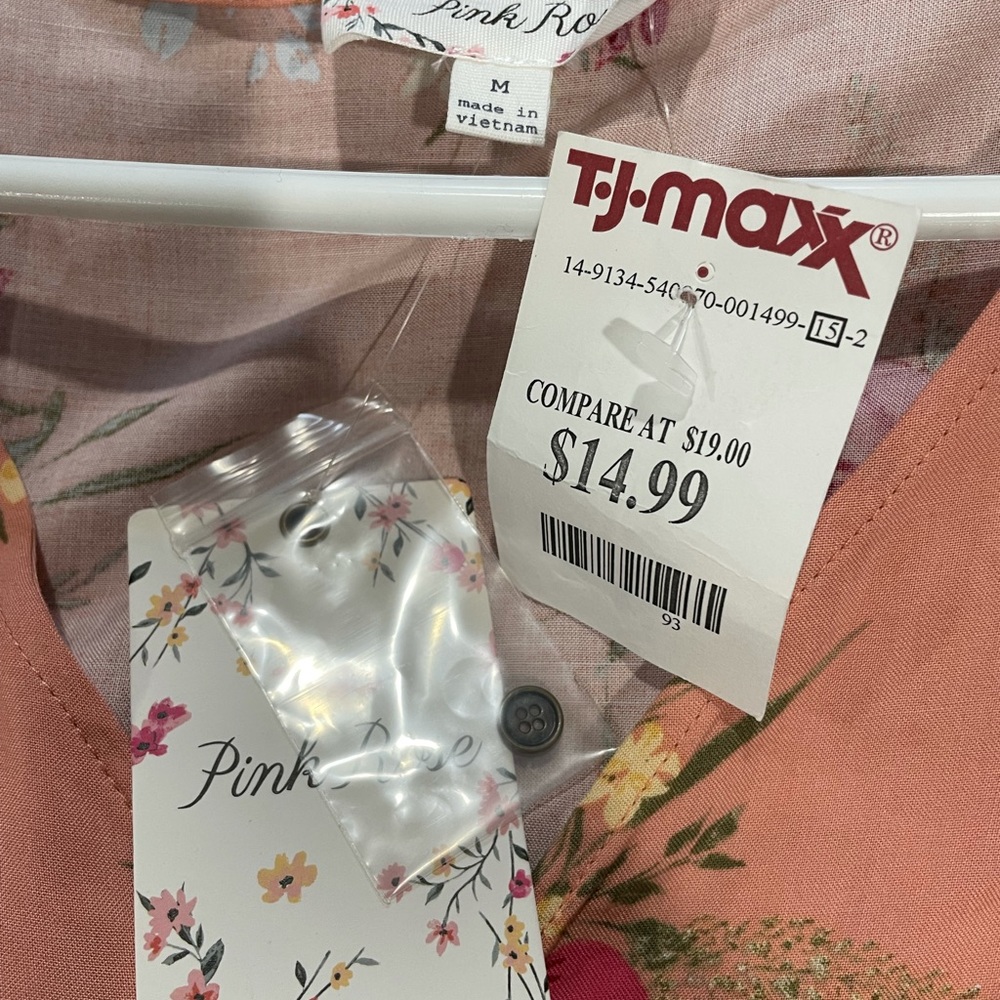 Peach Floral Dress